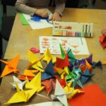 kolorowe żurawie origami
